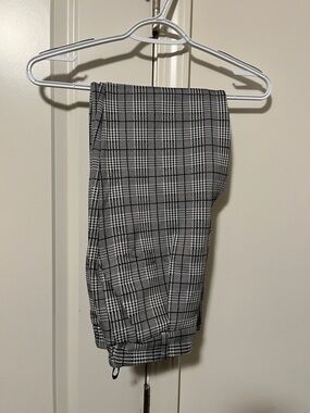 Grace Karin SBlack & White Plaid Trousers
